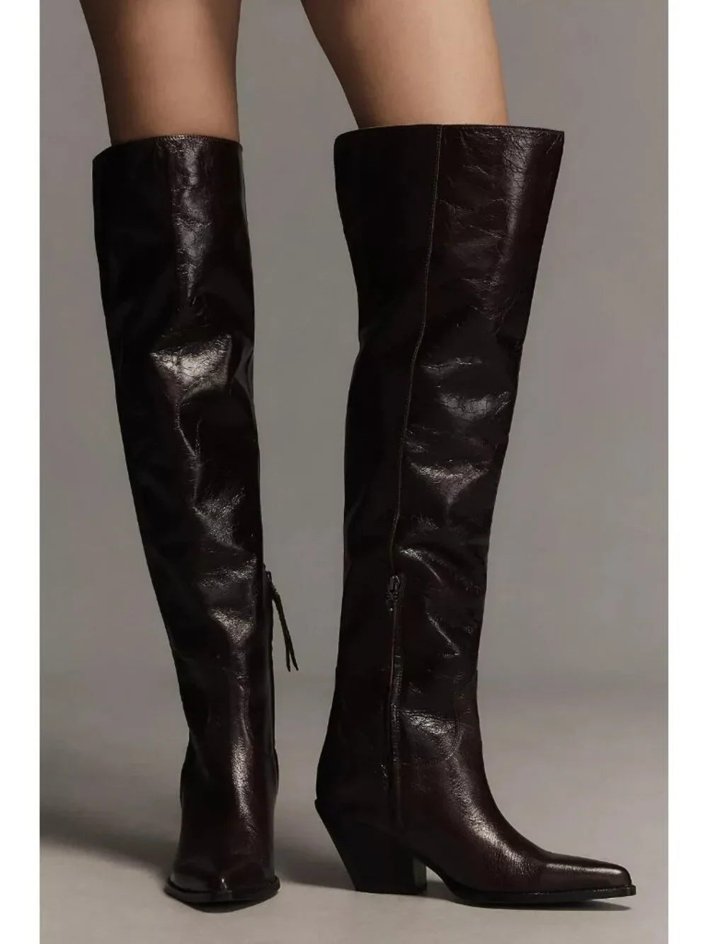 Anthropologie Sam Edelman Julee Boots Over the knee aArk Chocolate Brown 8